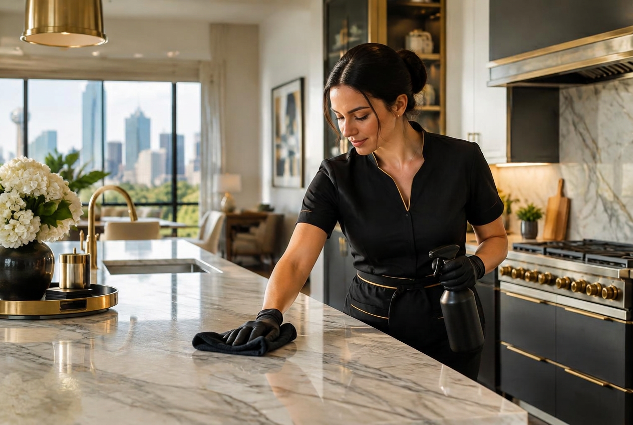 Professional luxury kitchen cleaning in Dallas
